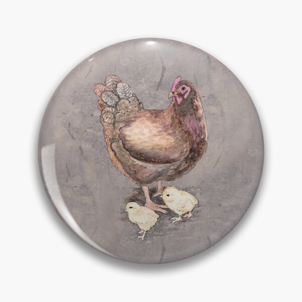 Item preview, Mother Hen and Chicks Watercolor Design designed and sold by Lyddie Doodles.