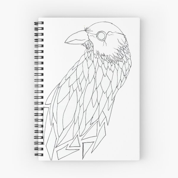 Item preview, crow drawing designed and sold by Perggals© - Stacey Turner.