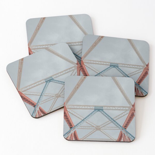 Item preview, Bridge Architecture Vintage Colours Red and Blue Abstract designed and sold by Sophia Carey.