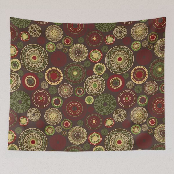 Item preview, concentric circles dark brown designed and sold by colorofmagic.