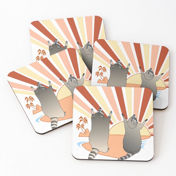 Item preview, Summer Raccoons designed and sold by lfdbc.