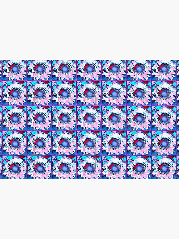 Iced Sunflower - Pink Purple White Blue Flower - Floral Design by OneDayArt