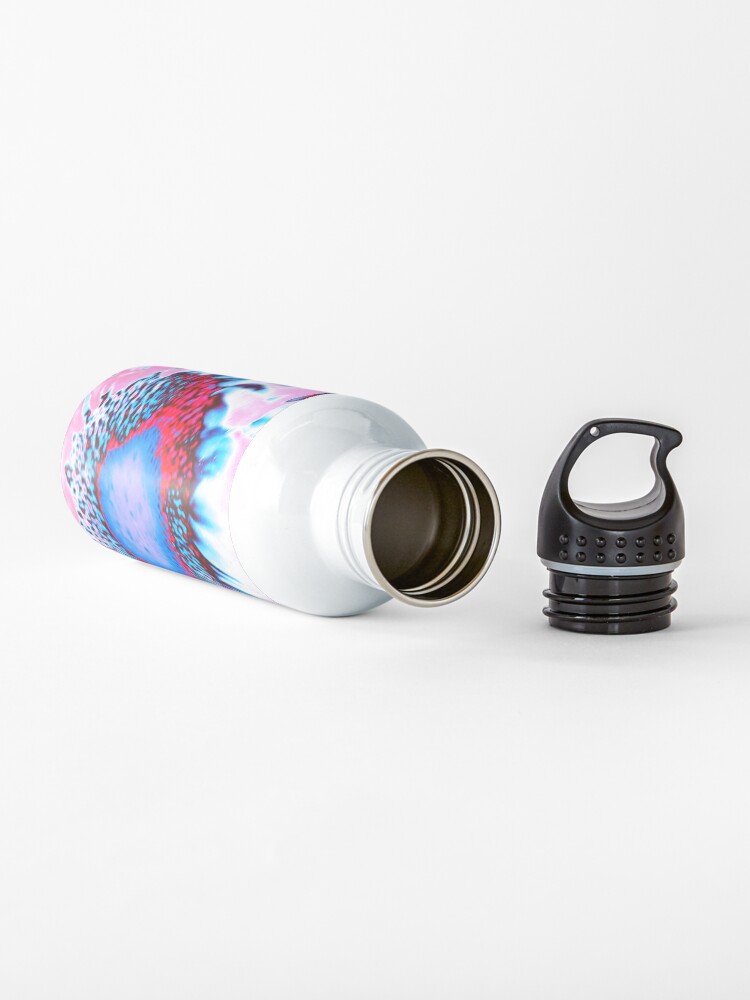 Alternate view of Iced Sunflower - Pink Purple White Blue Flower - Floral Design Water Bottle
