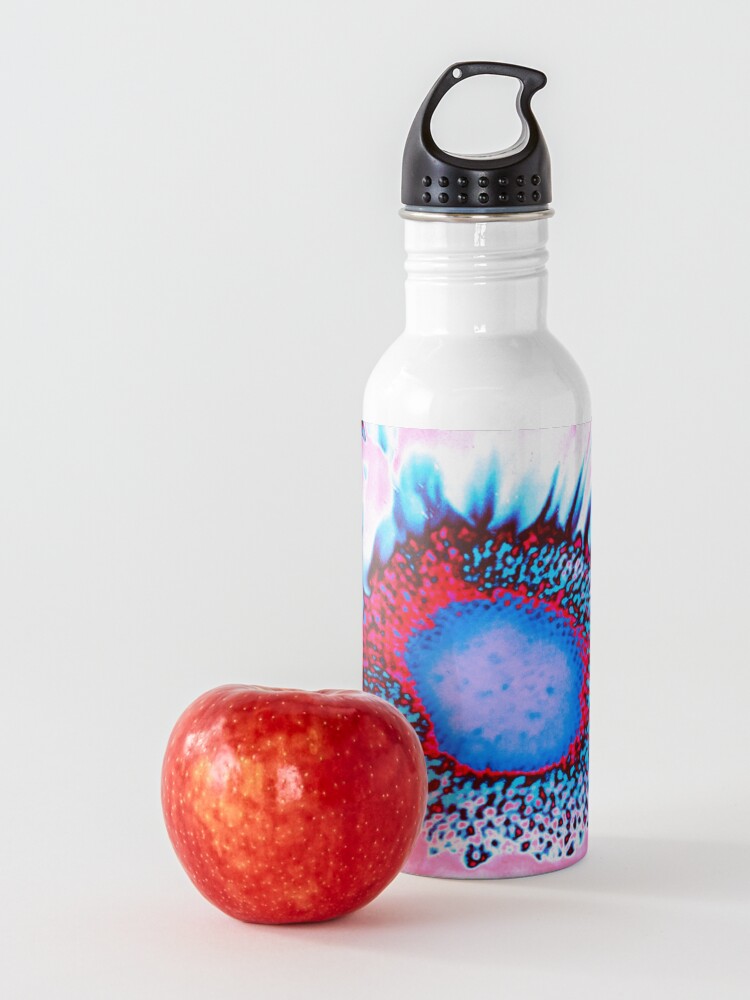 Alternate view of Iced Sunflower - Pink Purple White Blue Flower - Floral Design Water Bottle