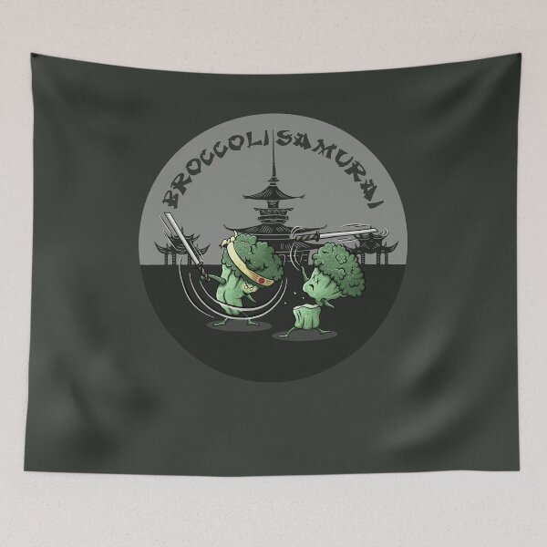 Item preview, Broccoli Samurai Funny Vegetable Sword Play Graphic Gift designed and sold by T-minus.