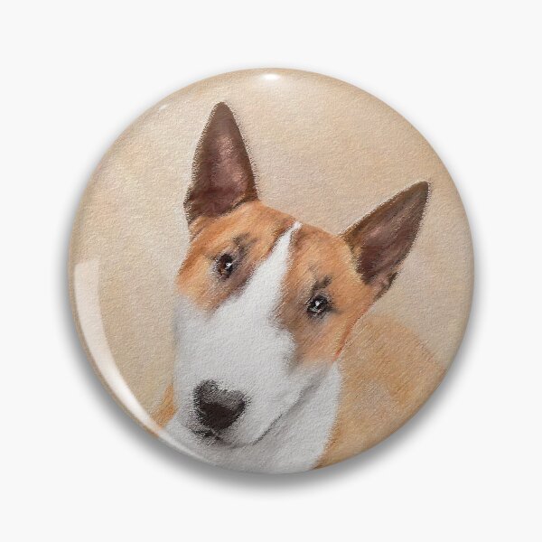 Item preview, Miniature Bull Terrier Painting - Cute Original Dog Art designed and sold by alpendesigns.