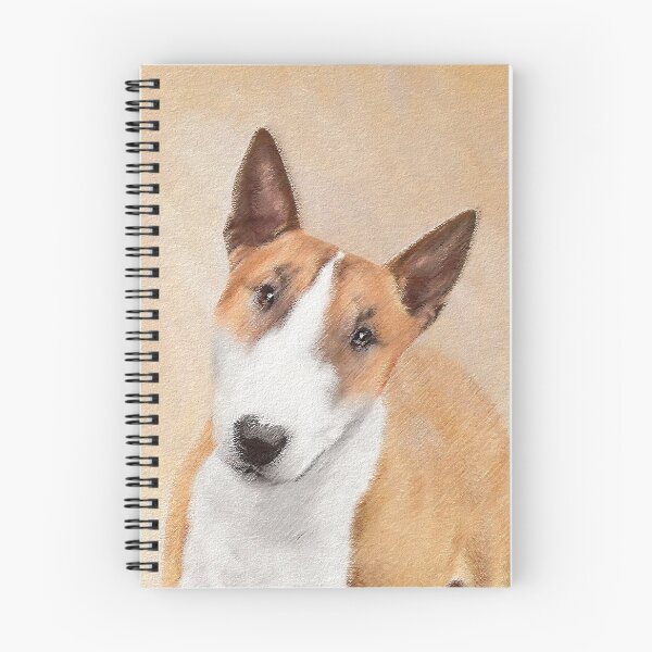 Item preview, Miniature Bull Terrier Painting - Cute Original Dog Art designed and sold by alpendesigns.
