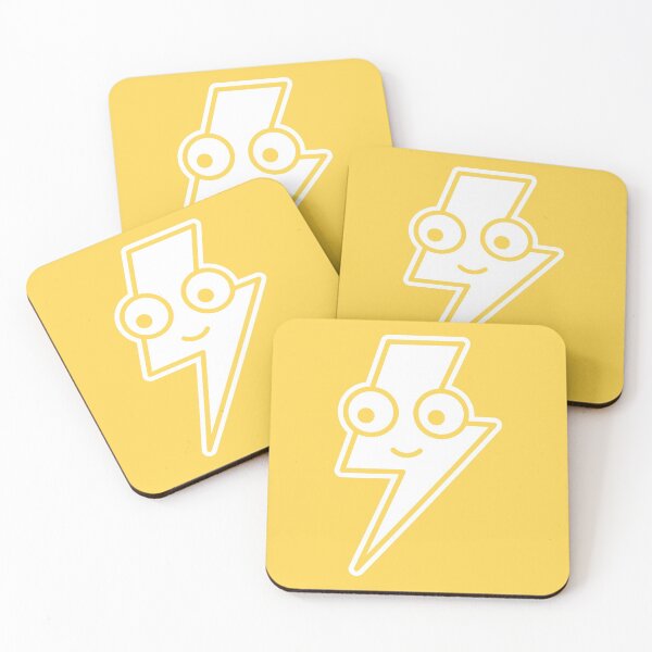 Item preview, Lightning Bolt Face on Yellow Character Icon Cartoon designed and sold by npdstudio.