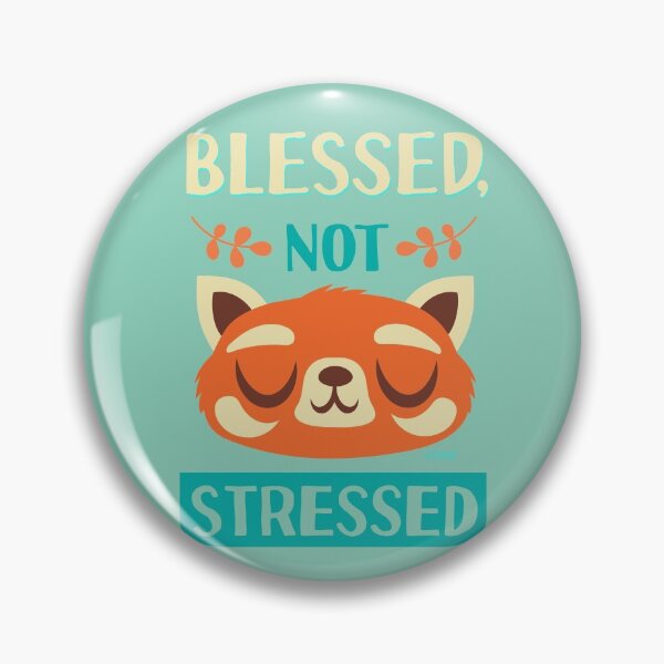 Item preview, Blessed, Not Stressed / Red Panda designed and sold by jsongdesign.