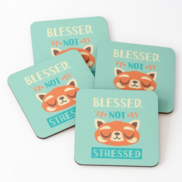 Item preview, Blessed, Not Stressed / Red Panda designed and sold by jsongdesign.