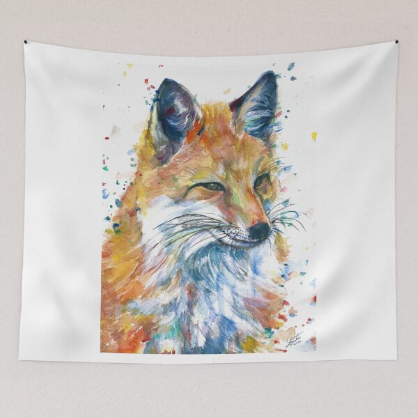 Item preview, FOX - watercolor portrait.1 designed and sold by lautir.