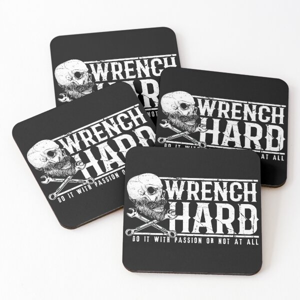 Item preview, Wrench Hard ~ Biker Skull designed and sold by EddieBalevo.