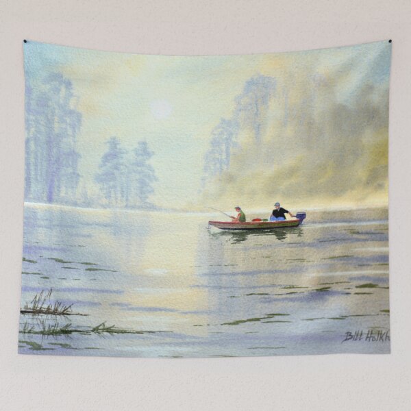 Item preview, Misty Sunrise Over The Lake designed and sold by William Holkham.