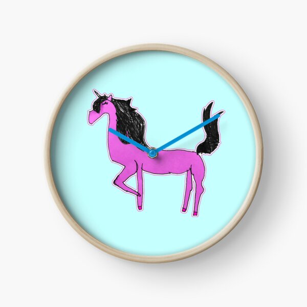 Pink Unicorn Clock
