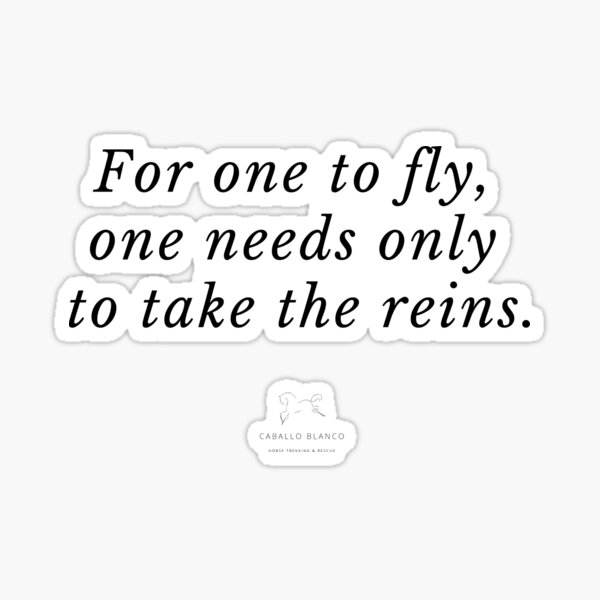 For one to fly, one only needs to take the reins Sticker