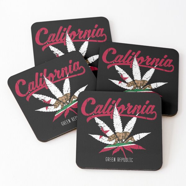 Item preview, California Republic Bear Marijuana Flag Weed Kush designed and sold by EddieBalevo.