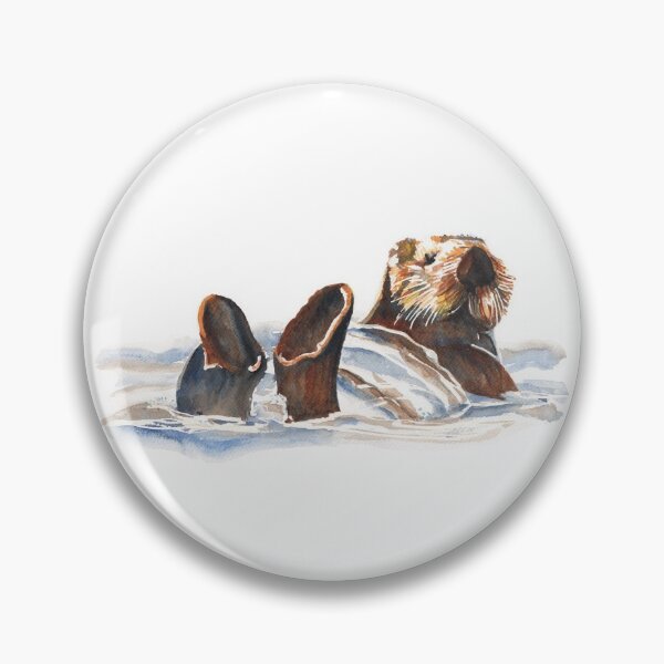 Item preview, Seaotter - floating in Monterey Bay designed and sold by kittyvdheuvel.