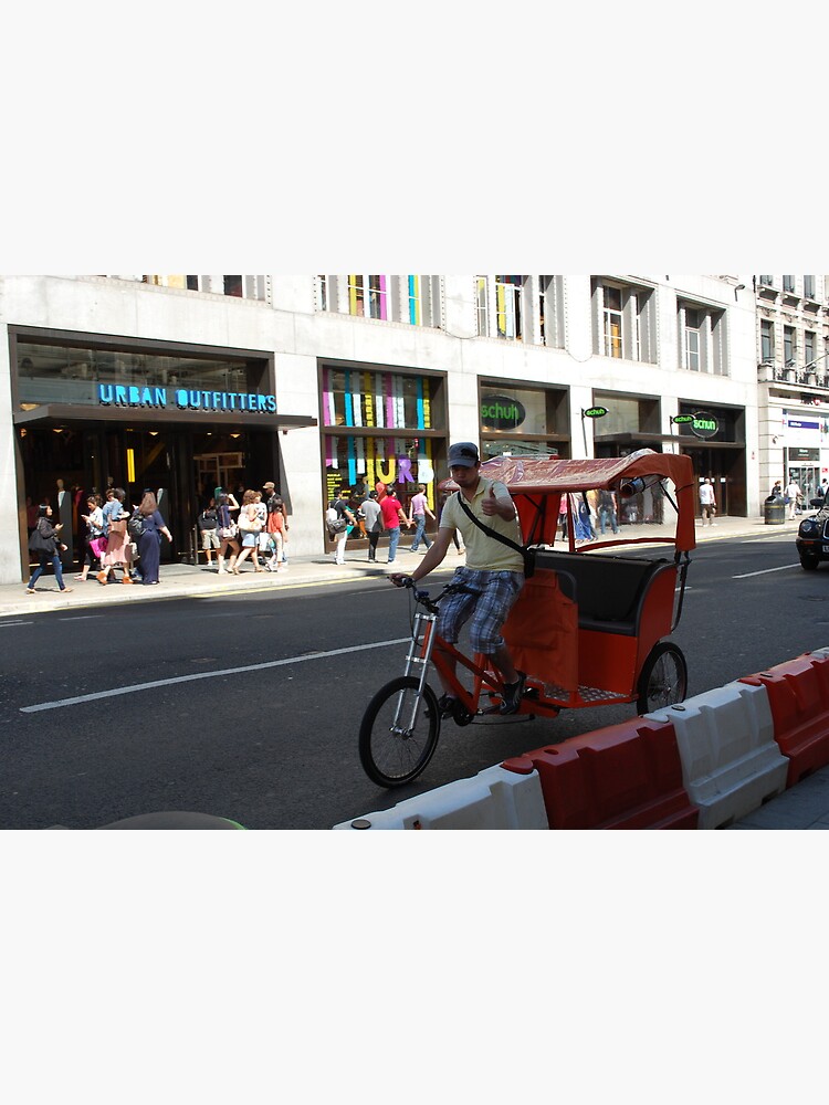 Thumbnail 2 of 2, Greeting Card, London - cycle rickshaw designed and sold by santoshputhran.