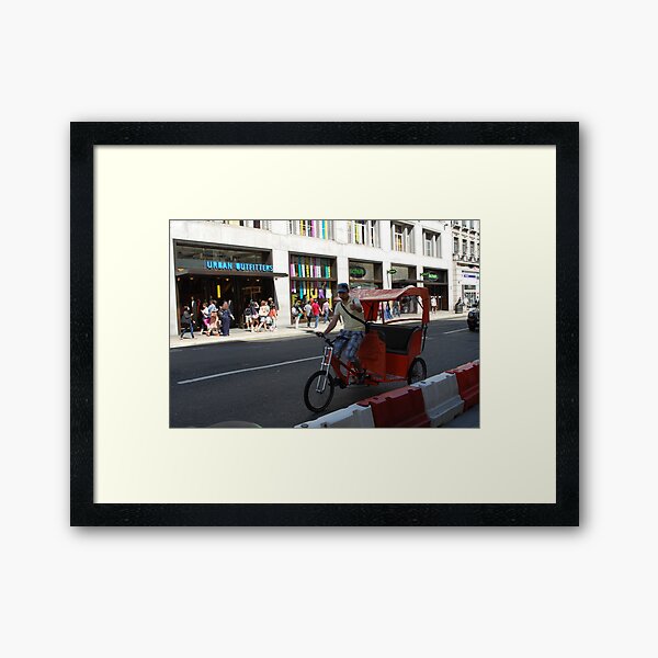 London - cycle rickshaw Framed Art Print
