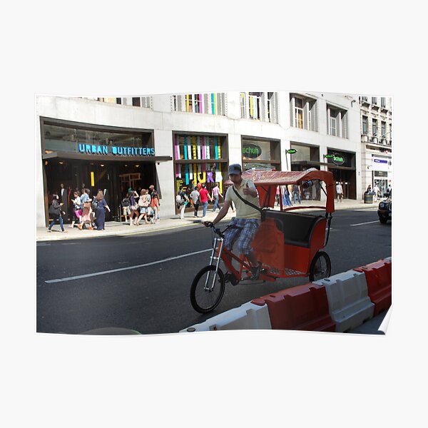 London - cycle rickshaw Poster