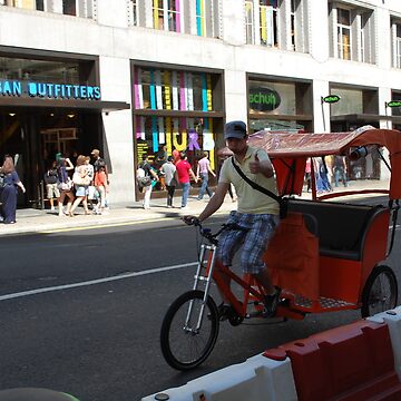 Artwork thumbnail, London - cycle rickshaw by santoshputhran