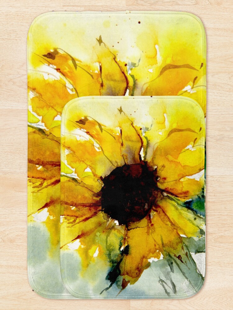 Alternate view of sunflower Bath Mat
