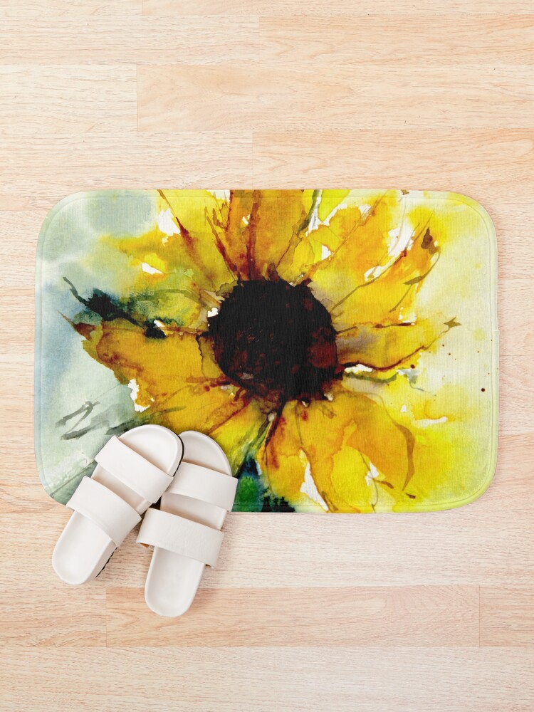 Alternate view of sunflower Bath Mat