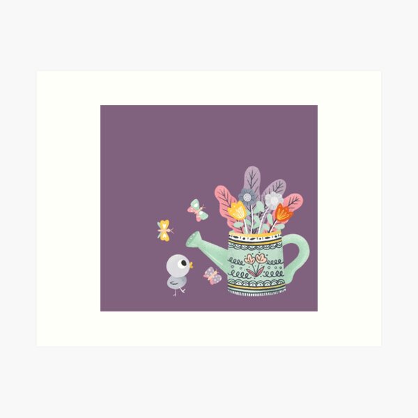 Cute Purple Chick Art Print
