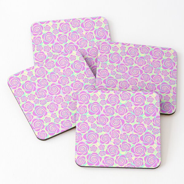 Item preview, Pastel Pink Psychedelic Roses - pattern designed and sold by nutmegfairy.