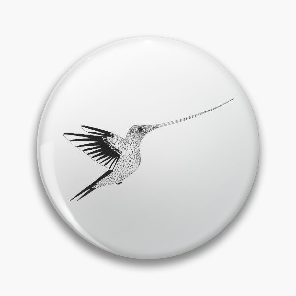 Item preview, Sword-Billed Hummingbird (ink illustrations of weird animals that are real) designed and sold by InkDier.