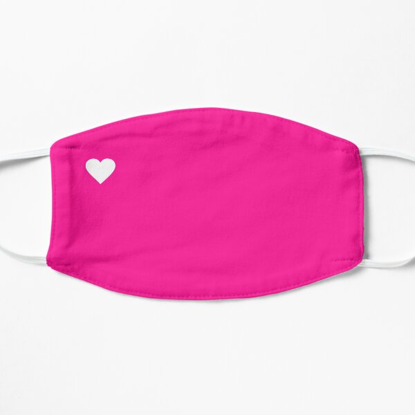 White and Bright Pink Heart Cute Mask Mask