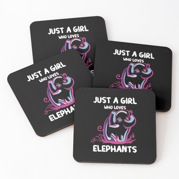 Item preview, Just A Girl Who Loves Elephants - Cute Baby Elephant Drawing Bday Gift For Elephant Lovers designed and sold by FunnySunny T-Shirts.