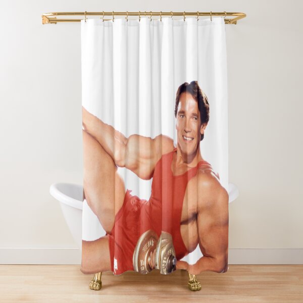 Arnold Schwarzenegger Lying pose Shower Curtain