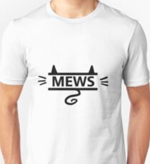 mews - black on white Unisex T-Shirt