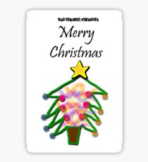 Bad Drawer Presents Merry Christmas Sticker