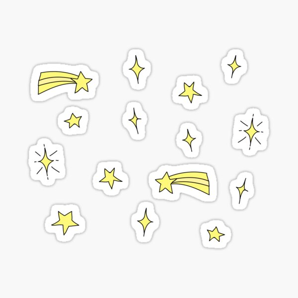 Grade A set of 4 Gold Stars Sticker for Sale by notsweettea