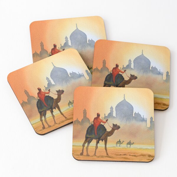 Item preview, Camel Riders Beside the Yamuna River and Taj Mahal designed and sold by William Holkham.