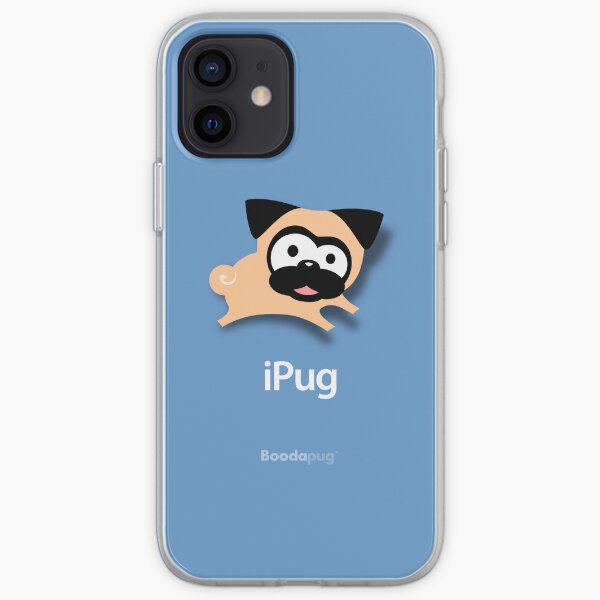 Tugg the Pug iPhone and iPod Cases (Blue) iPhone Soft Case