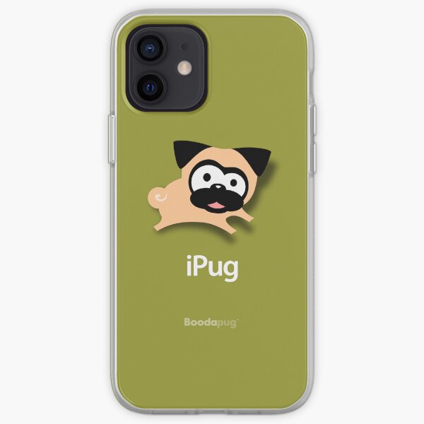 Tugg the Pug iPhone and iPod Case (Green) iPhone Soft Case