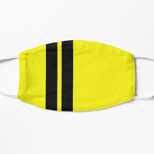 Racing stripes (black & yellow) Flat Mask