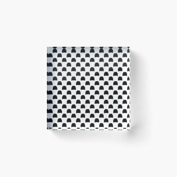 Cars in Checkered Acrylic Block