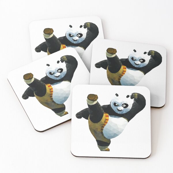 Item preview, Low Poly Martial Arts Panda – Geometric Action Character Art designed and sold by OrangePoly.