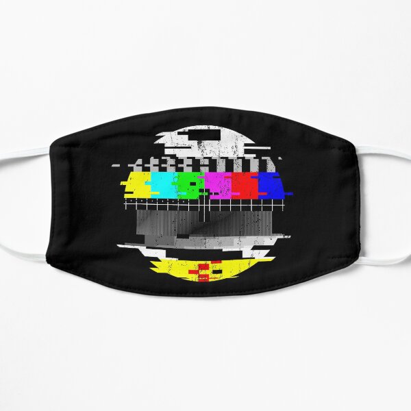 Vintage Glitched TV Test Pattern Graphic Mask