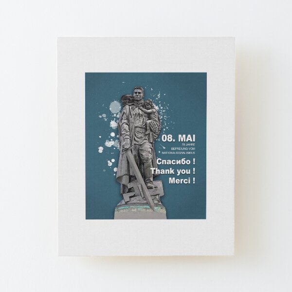75 years of liberation from National Socialism _ Thank you! Wood Mounted Print