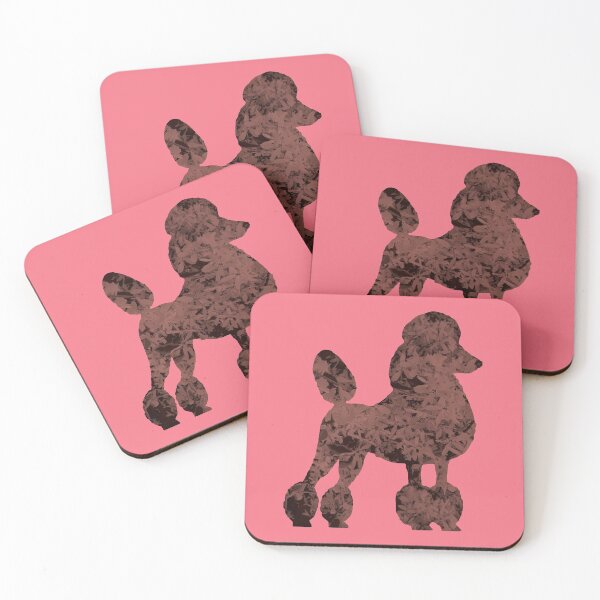 Item preview, brown poodle in petals designed and sold by ThePoodleandCo.