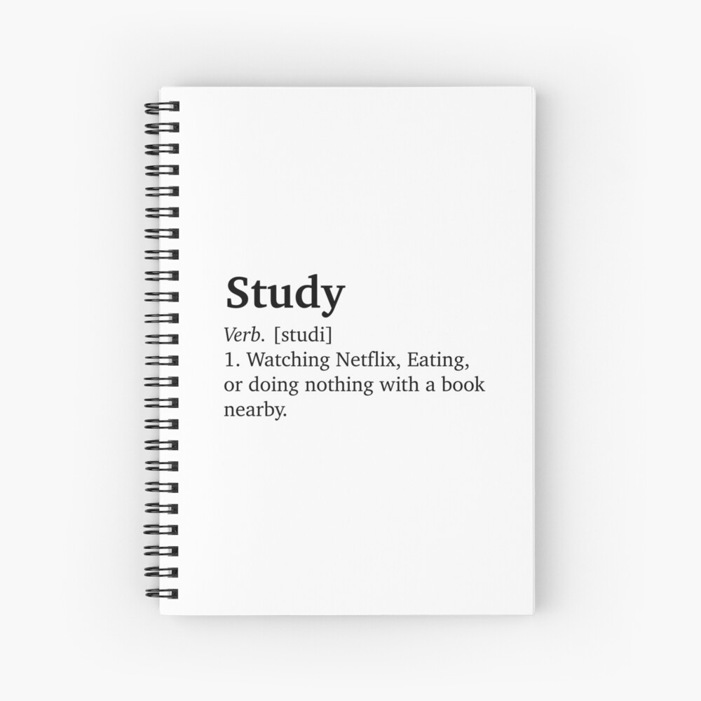 "The meaning of study " Spiral Notebook by Simon111111 Redbubble