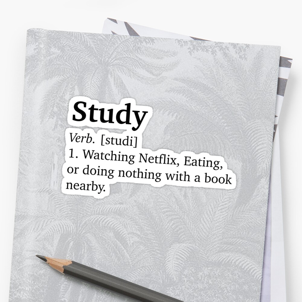 the-meaning-of-study-sticker-by-simon111111-redbubble