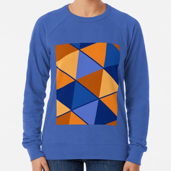 Triangles Blue Orange Mix Lightweight Sweatshirt