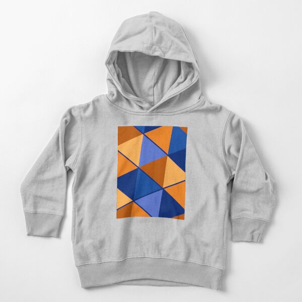 Triangles Blue Orange Mix Toddler Pullover Hoodie
