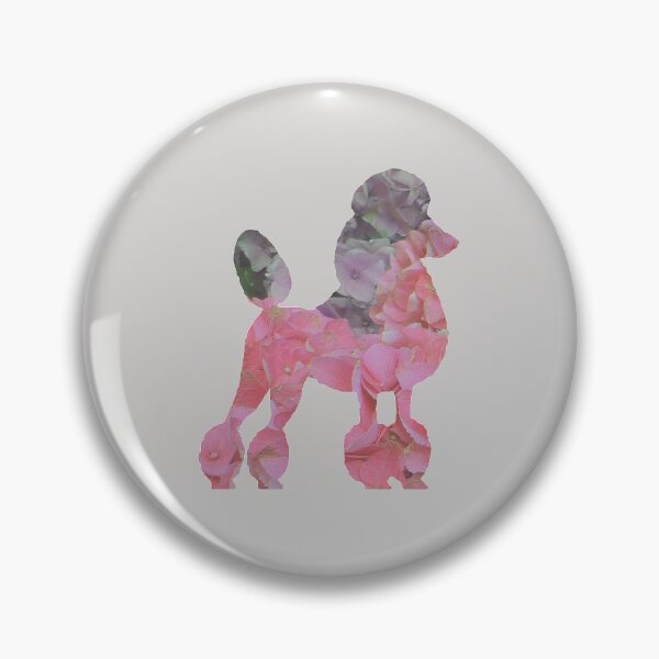 Item preview, Poodle in pink and blue petals designed and sold by ThePoodleandCo.